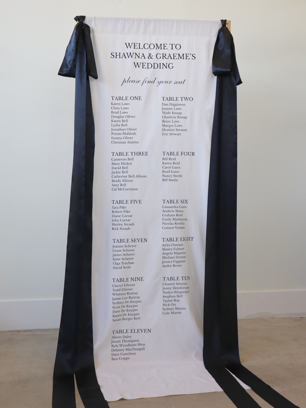 Linen Seating Chart