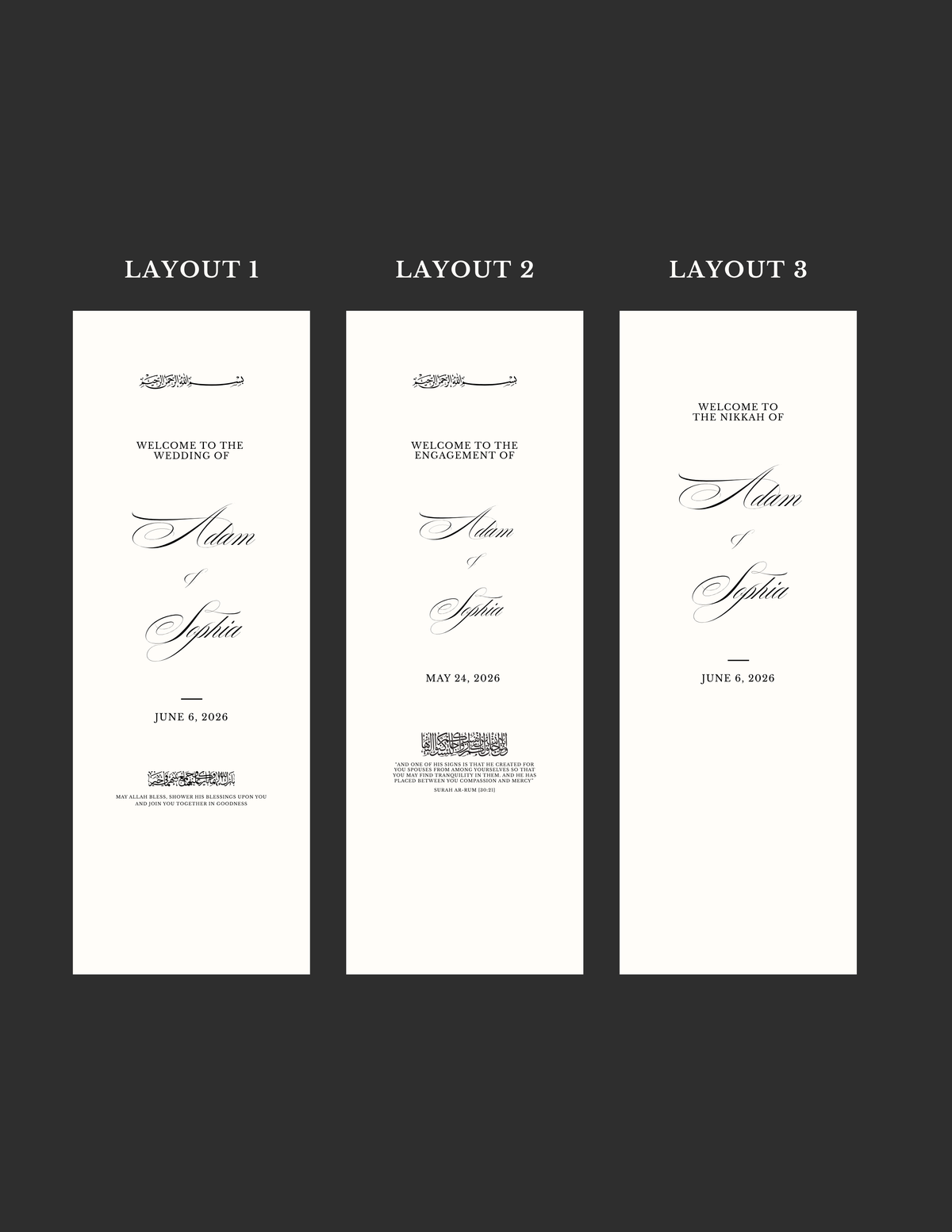 Sheer Lace Welcome Sign