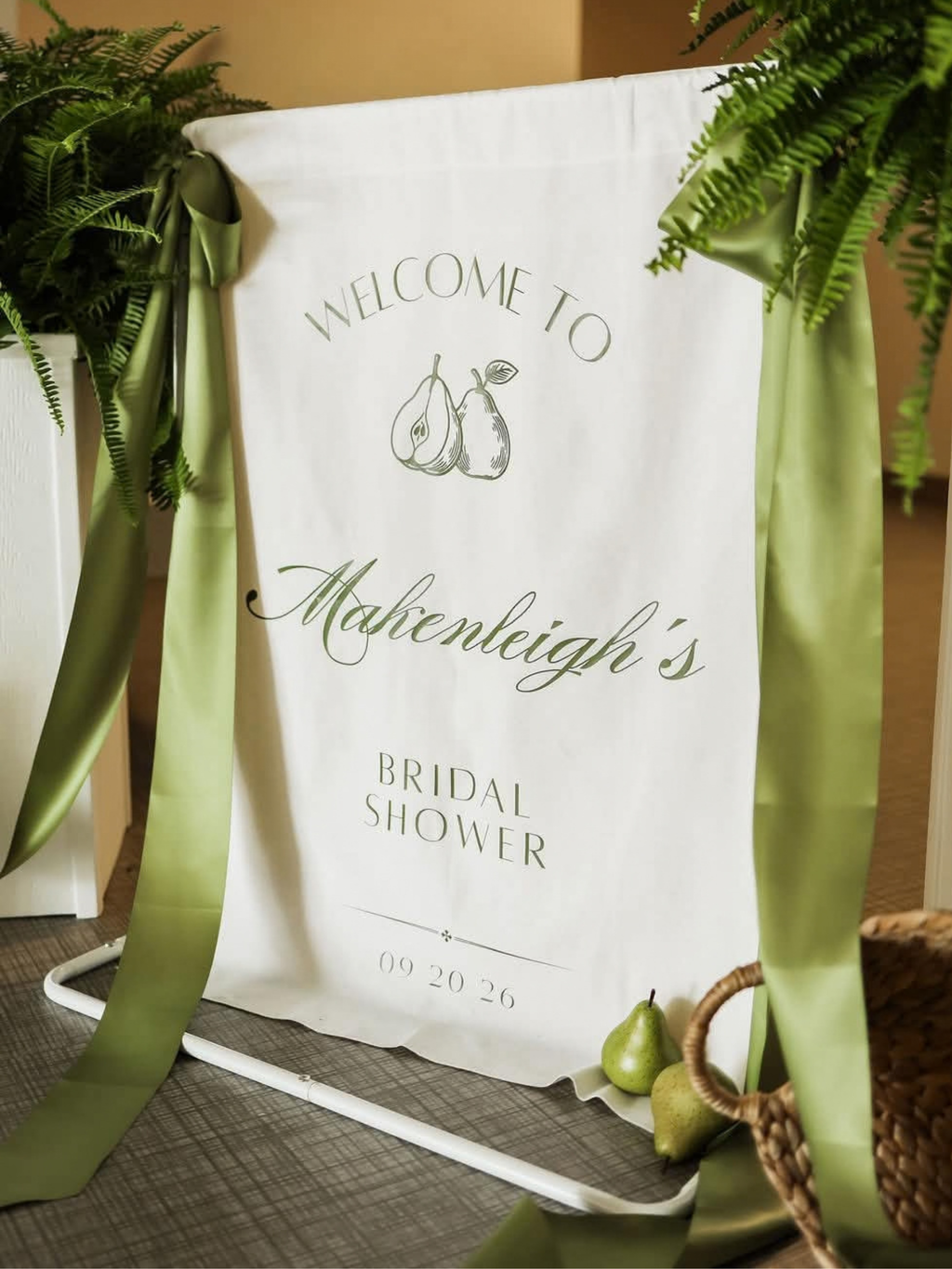 Mini Linen Welcome Sign