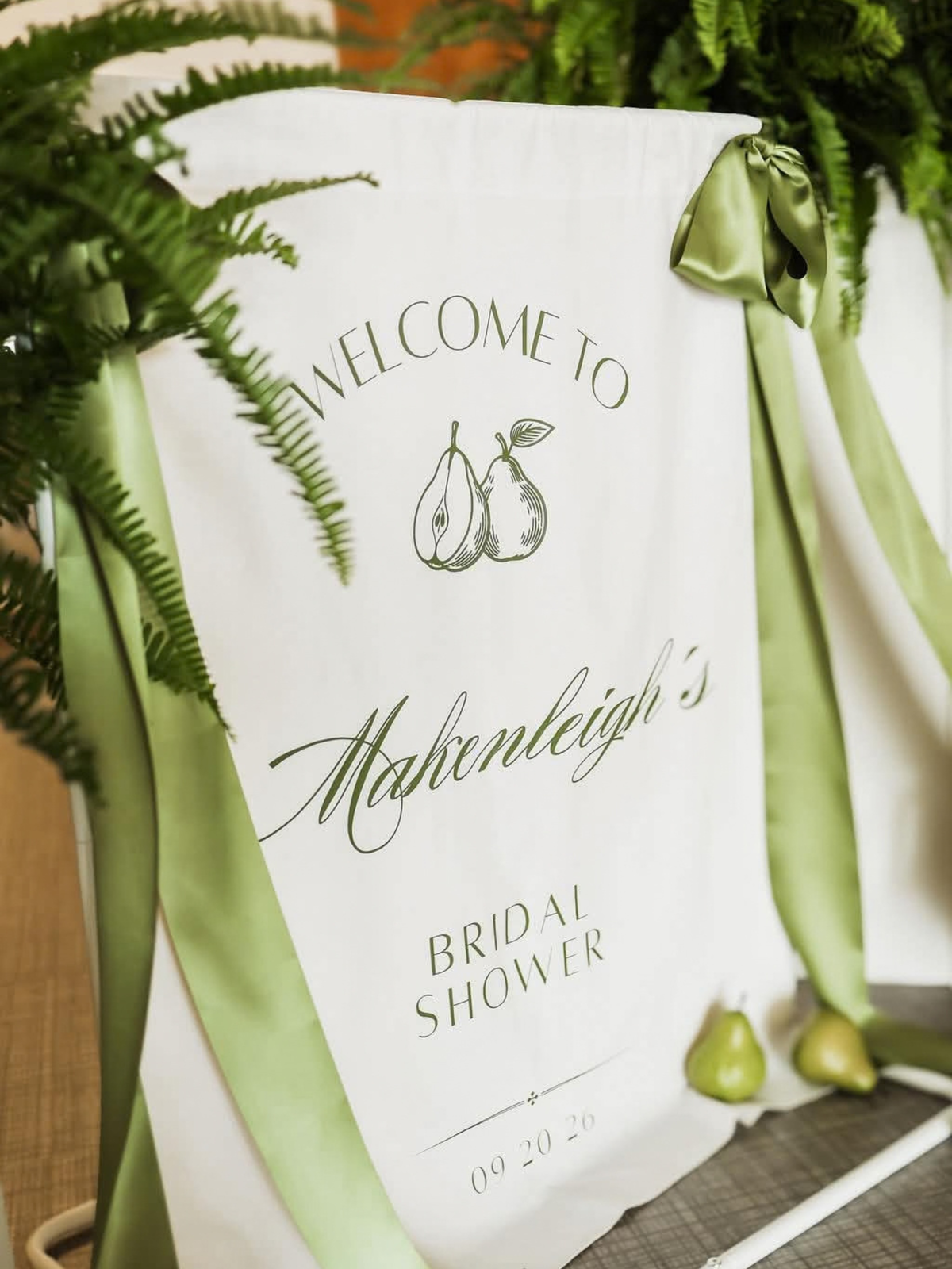 Mini Linen Welcome Sign